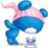 A pixelated cartoon character with blue hair and a pink hat on the left, next to green text reading "Original Icons .com" on a dark background.