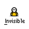 Animated contact sheet of a yellow stick figure character performing various poses and actions across 25 sampled frames on a gray background, with "Invisible" text beneath each frame.