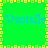 Green background with yellow square border, blue text 'Danielle' repeated in four quadrants.