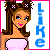 Animated contact sheet of a pixel-art woman in a pink dress with flower crown, displaying sequential text changes across frames.