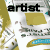 Pixelated icon with 'artist' text at top, abstract shapes in gold and teal on white background.