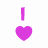 Pixelated buddy icon featuring pink text and a heart symbol above a partial portrait of a person with curly hair.
