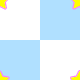 Yellow stars with pink outlines on a light blue and white checkered background, some partially cropped at edges.