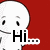 A four- of pixelated cartoon characters with text overlays: a white figure saying "Hi..." on red, "Sunny" on cyan rays, and "Hello" over two figures on light blue