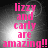 Four identical display pink text on a grayscale background with a bright central glow