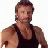 Pixelated image of a person with short brown hair wearing a dark tank top against a white background.