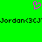 Green background with a pink pixelated heart symbol above repeated black text reading "Jordan<3CJ" in a blocky font.