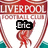 Liverpool Football Club crest with red liver bird, white background, and green hills; three name overlays reading Eric, David, Guinasso.