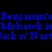 Blue pixelated text on a split background of black and red sections, with identical text repeated across both backgrounds.