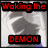 Red text 'Waking the DEMON' appears over a grayscale image of a person's face with visible teeth, transitioning between two states.