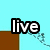 Four- with text overlays: 'live' on cyan and brown background, 'laugh' with red heart and blue shapes, 'love' over colorful figures, and empty gray