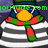 Pixelated snowman icon with striped body, red-green scarf, yellow nose, and green hat; top-left corner shows partial 'youtube.com' text.