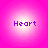 Four identical circular icons arranged in a , each displaying the word 'Heart' in purple pixelated text over a pink gradient background