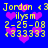 Blue background with yellow text and pink hearts, repeated in two showing identical content