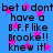 Blue background with pink stars and repeated black text reading "bet u dont have a B.F.F like Brooke!! knew it!" in pixelated font.