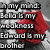 Red rose with black text overlay on a gray and white background, displaying character relationships.