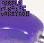 Purple plastic earrings with white highlights on a light background, displayed in multiple positions