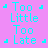 Pixelated cyan text on pink background with four corner brackets, reading 'Too Little Too Late' in stacked lines.