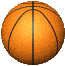 basketballs with varying orientations on a gray background, each rendered with orange texture and black lines