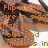 Brown flip-flops with white polka dots on a white background, overlaid with orange pixelated text about school and summer.
