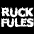 Static pixelated image with white text 'RUCK RULES' on black background, rendered in blocky low-resolution style.