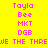 Yellow background with pink pixelated text arranged in two and a bottom , showing repeated phrases like "Toylo Bee" and "MKT DGB."