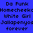 Pixelated text with blue background and light blue highlights showing repeated phrases like "Da Funk" and "White Girl" in black font