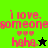 Pixelated text on split backgrounds with animated star symbols, displaying 'i love. someone ��� haha.' in pink on green and black sections.