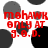 Red text reads 'mshawk only at J.O.D.' over a background of gray and black circles on white.