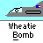 Animated sequence showing a gray ship dropping brown blocks that become city silhouettes, then ignite into yellow and red flames.