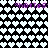 Pixelated heart pattern with alternating light and dark shades, featuring purple text reading "*hotteS" at top and bottom against a black background.