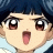 Pixelated anime-style character face with open mouth and wide eyes on left, black background with white text "Anime IM" and signature "cOw" on right.