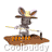 Animated contact sheet of a cartoon rabbit character in various poses holding a stick on a dirt patch with repeated "Coolbuddy" text overlay.