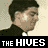 Animated contact sheet of a man's face in profile across 11 frames with repeated text "THE HIVES" on black bars below each frame.