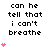 Pixelated text repeats 'can he tell that i can't breathe' with pink heart symbols in a , showing animation changes across frames