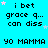 Pixelated text and star shapes on a bright cyan background with repeated phrases.