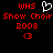 Red pixelated text on black background with white heart symbol between two identical text blocks.
