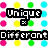 Four distinct pixelated text-based designs arranged in a , each with unique background patterns and color schemes