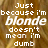 Two side-by-side pixelated text on a brown background with the word 'blonde' highlighted in white and yellow respectively