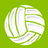 Pixelated volleyball icon on green background with pink text reading "Volleyball or Boyfriend" and "HMMMM? he'll get over it!"