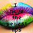 Pixelated lips with rainbow gradient colors display text across three : 'I have the sexiest lips', 'You totally know I do', and 'Devon is totally rad'