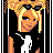 A 4x3 contact sheet of a pixel art animation featuring a blonde female character with sunglasses on her head, wearing a black crop top and white pants, performing dance moves against a black background with stars and "Dance Queen" text.