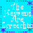 Pixelated text repeats across a blue background with dotted lines and asterisks, forming a -like pattern
