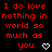 Red pixelated text on black background reads "I do love nothing in world so much as you." with white heart symbols at bottom right.