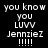 Pixelated text on black background with pink highlight overlays changing position across frames.