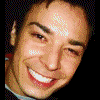 nine pixelated portrait images showing the same person with varying color filters across different frames