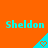 Cyan text "Sheldon" appears above cyan triangles with heart symbols on an orange background.