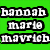 Green and pink pixelated displays text fragments including 'hannah marie maverick', 'and <3', and '20.18' with black outlines on solid backgrounds