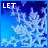 Animated contact sheet of a blue snowflake icon with "LET IT SNOW" text, showing frame-by-frame animation changes across nine sampled frames.