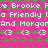 A static pixel art image with repeating text and symbols on a bright pink background, featuring green stars and white lettering.